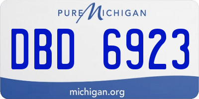 MI license plate DBD6923