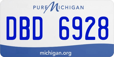 MI license plate DBD6928