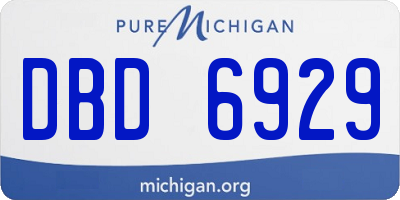 MI license plate DBD6929
