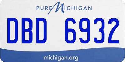 MI license plate DBD6932