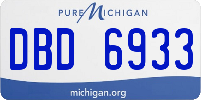 MI license plate DBD6933