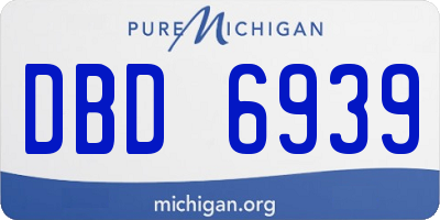 MI license plate DBD6939