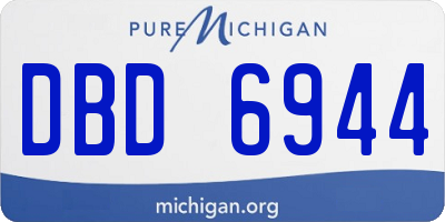 MI license plate DBD6944