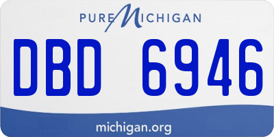 MI license plate DBD6946
