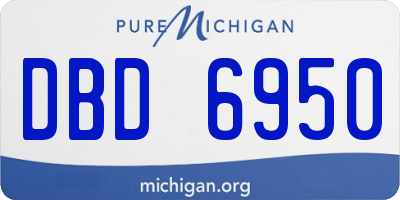 MI license plate DBD6950