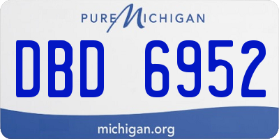 MI license plate DBD6952