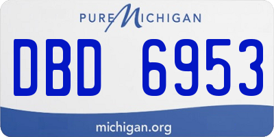MI license plate DBD6953