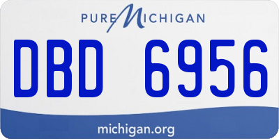 MI license plate DBD6956