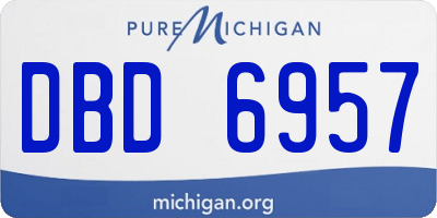 MI license plate DBD6957