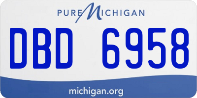 MI license plate DBD6958