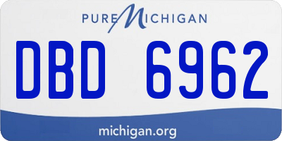 MI license plate DBD6962