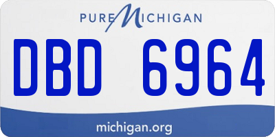 MI license plate DBD6964