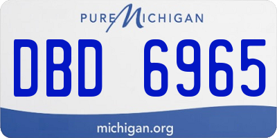 MI license plate DBD6965