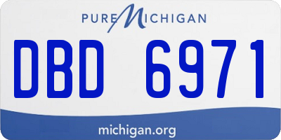 MI license plate DBD6971