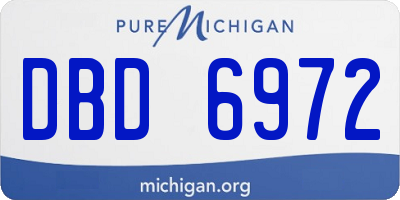 MI license plate DBD6972