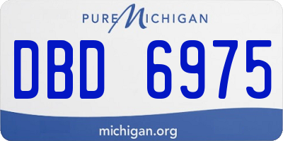 MI license plate DBD6975