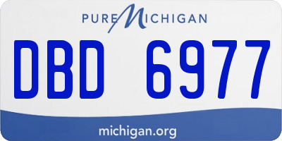 MI license plate DBD6977