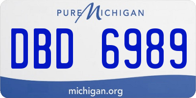 MI license plate DBD6989