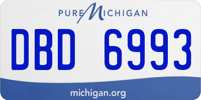 MI license plate DBD6993