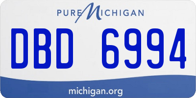 MI license plate DBD6994