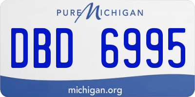 MI license plate DBD6995