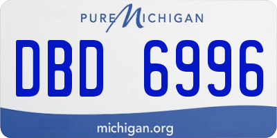 MI license plate DBD6996