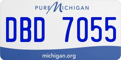 MI license plate DBD7055