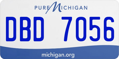 MI license plate DBD7056