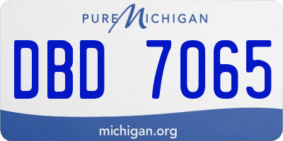 MI license plate DBD7065