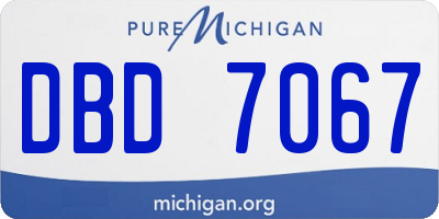 MI license plate DBD7067