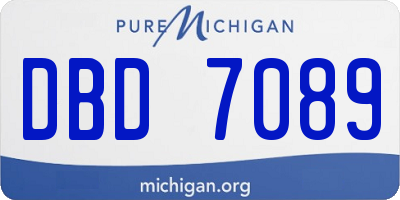 MI license plate DBD7089