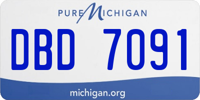 MI license plate DBD7091
