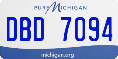 MI license plate DBD7094