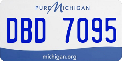 MI license plate DBD7095