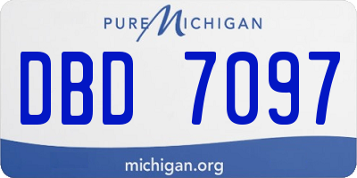 MI license plate DBD7097