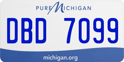 MI license plate DBD7099