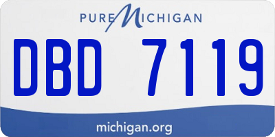 MI license plate DBD7119