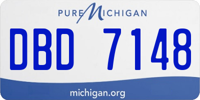 MI license plate DBD7148
