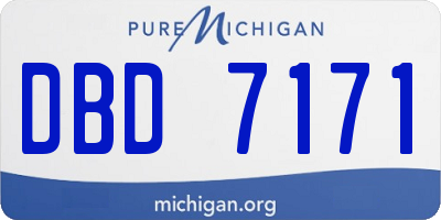 MI license plate DBD7171