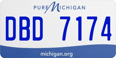MI license plate DBD7174