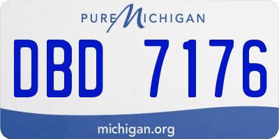 MI license plate DBD7176