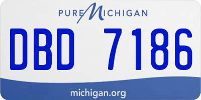 MI license plate DBD7186