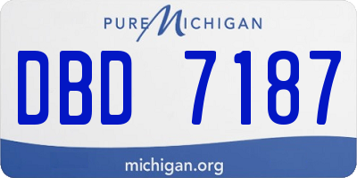 MI license plate DBD7187