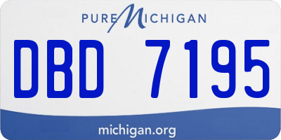 MI license plate DBD7195