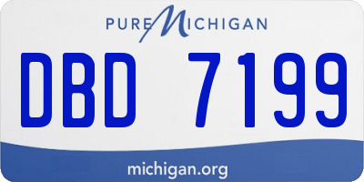 MI license plate DBD7199