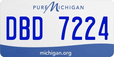 MI license plate DBD7224