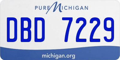 MI license plate DBD7229