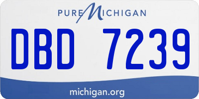 MI license plate DBD7239