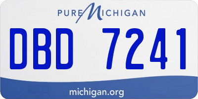 MI license plate DBD7241