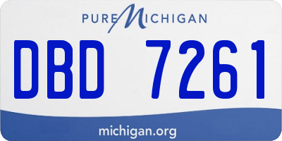 MI license plate DBD7261